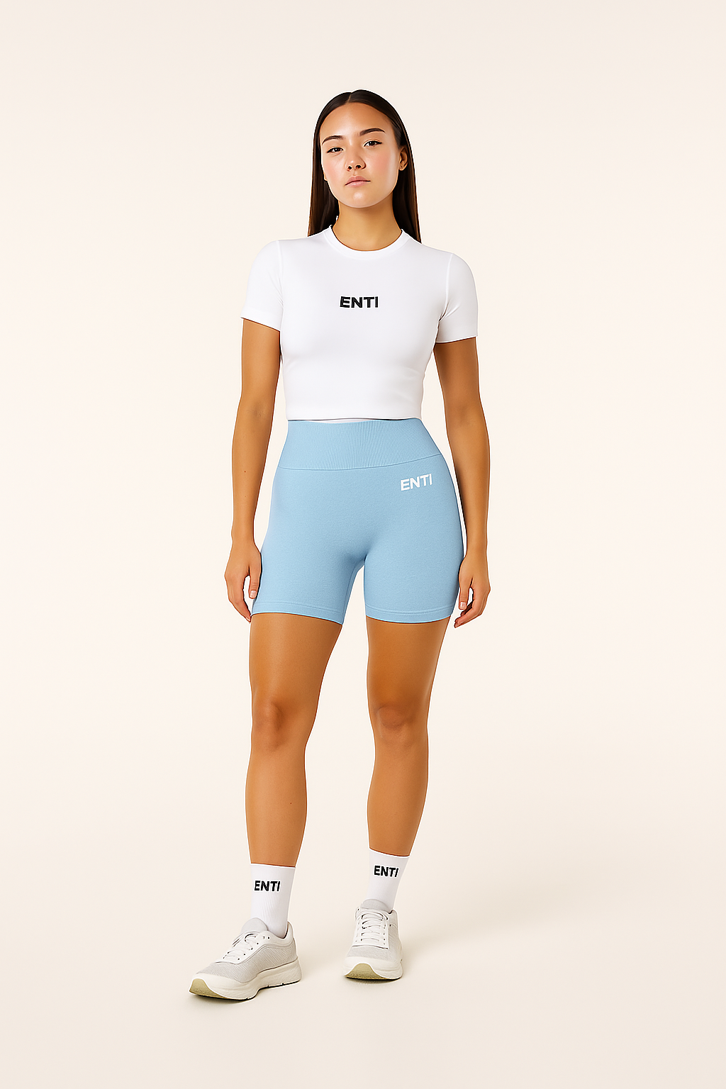 Dahlia Scrunch Shorts - Blue