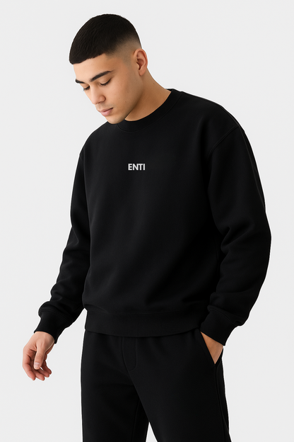 Oversized Men's Jumper - Black