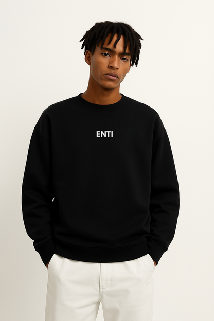 Oversized Men's Jumper - Black