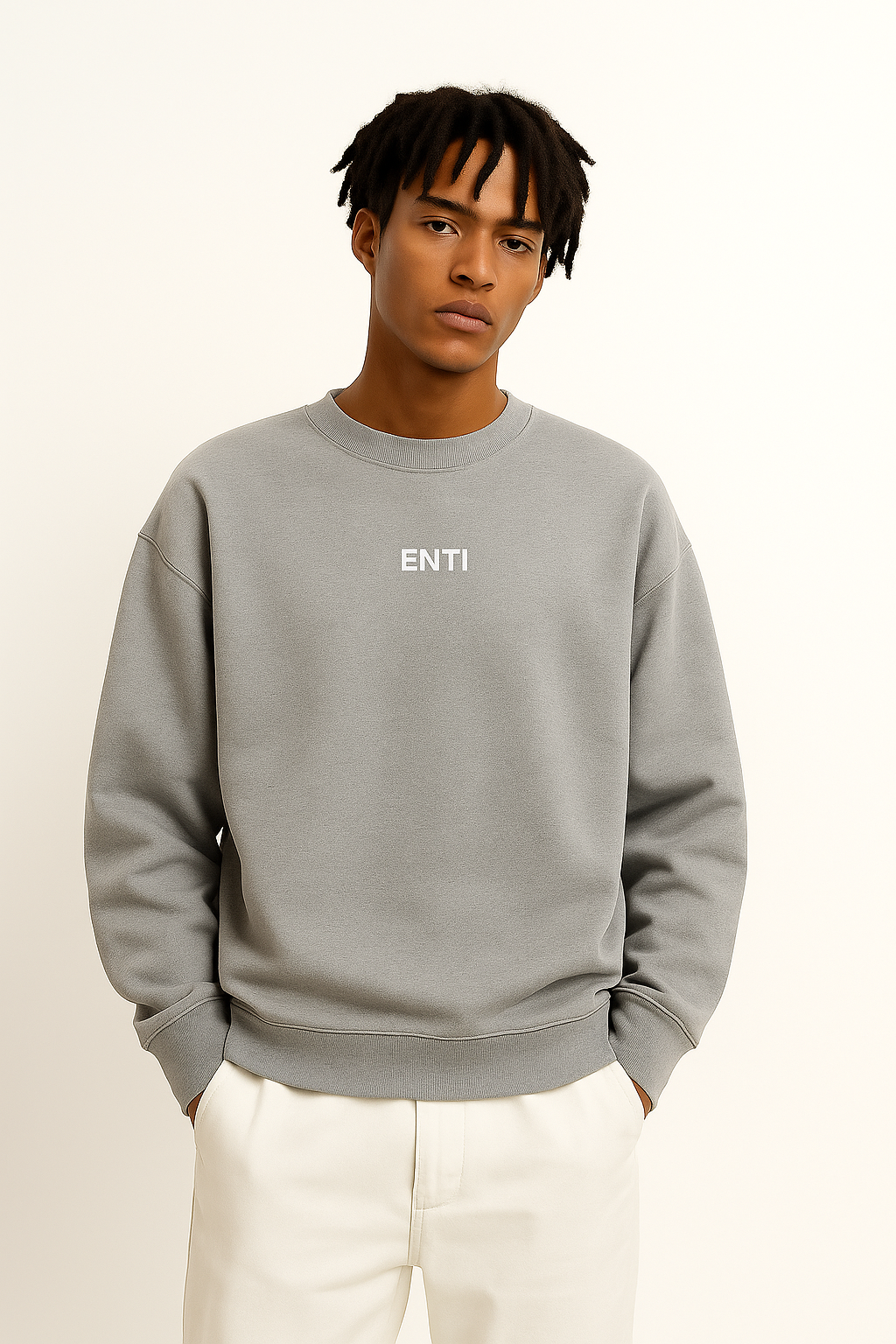 Oversized Men's Jumper - Gray
