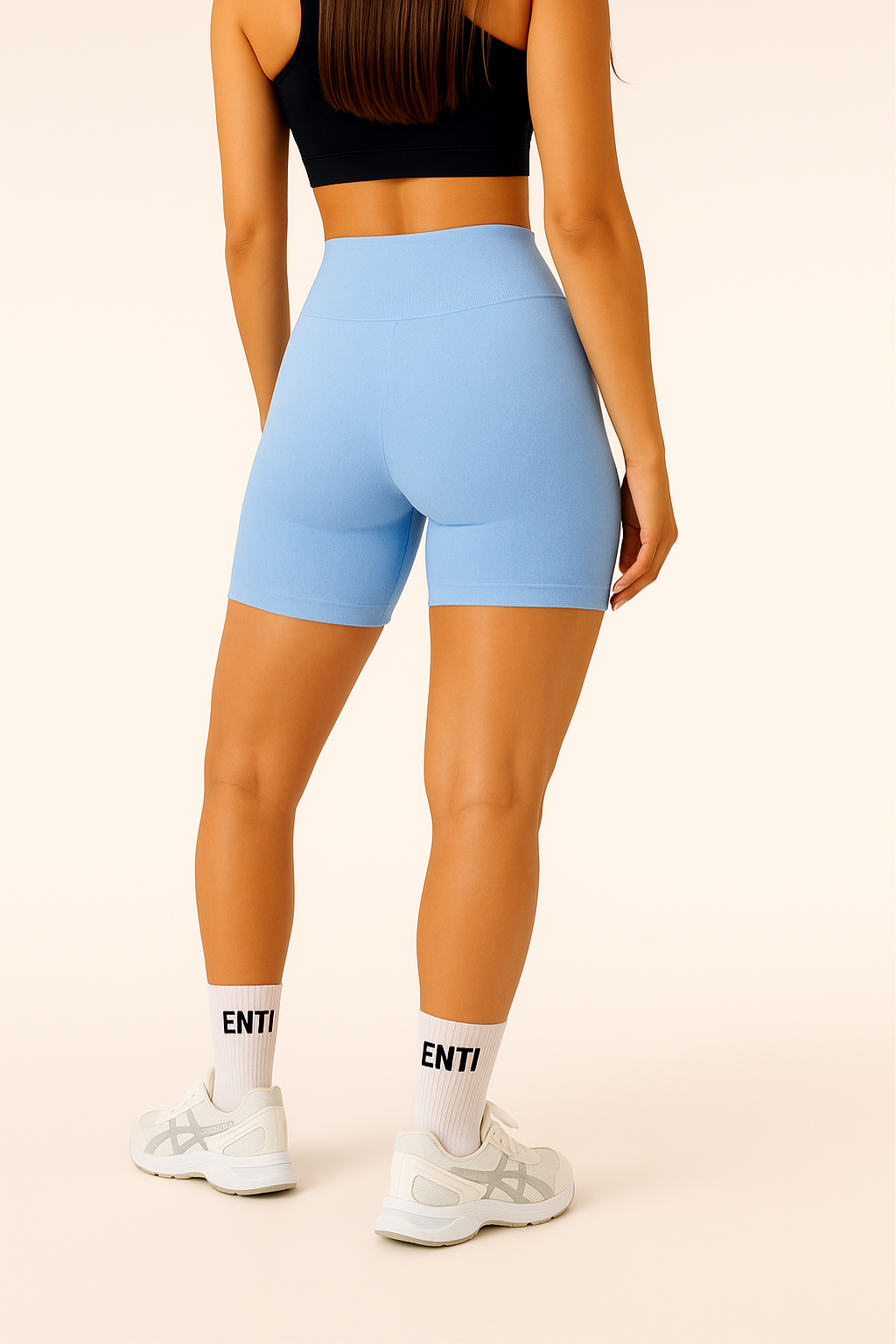 Dahlia Scrunch Shorts - Blue