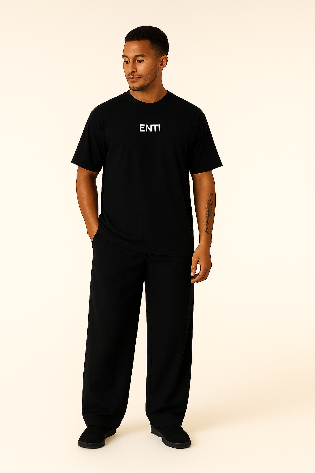 Oversized Gym Tee - Black