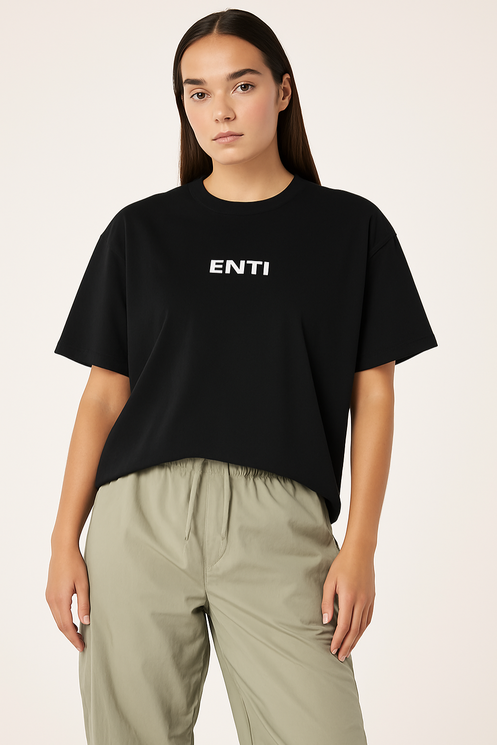 Oversized Flow Tee - Black