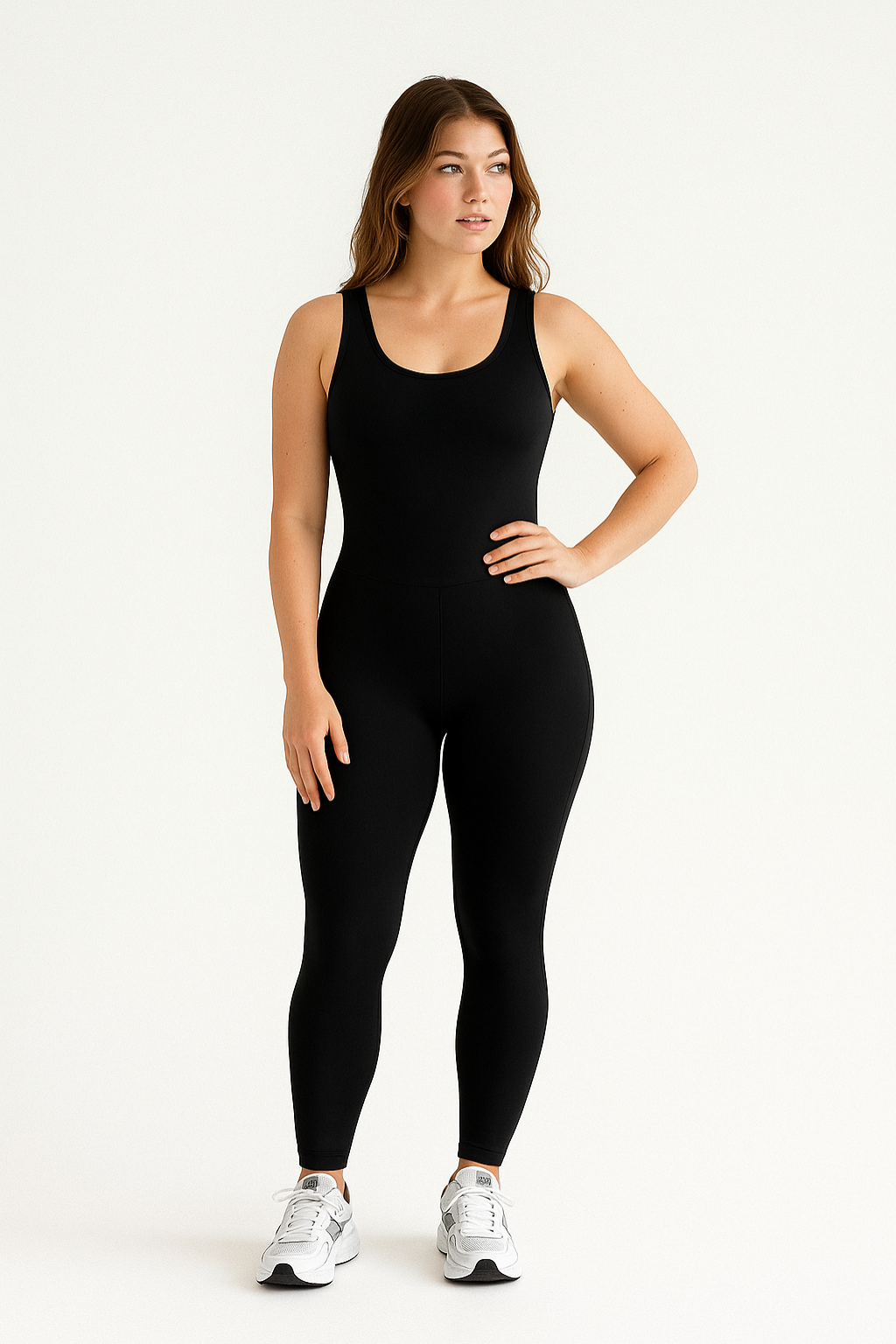 Asha Full-length Scrunch Bodysuit - Black