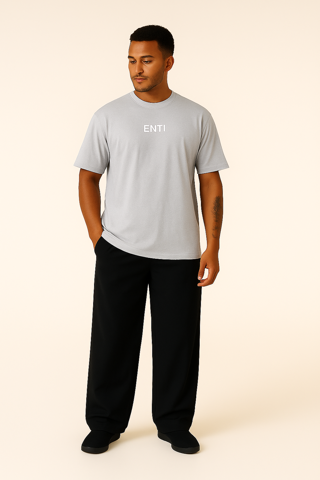 Oversized Gym Tee - Gray