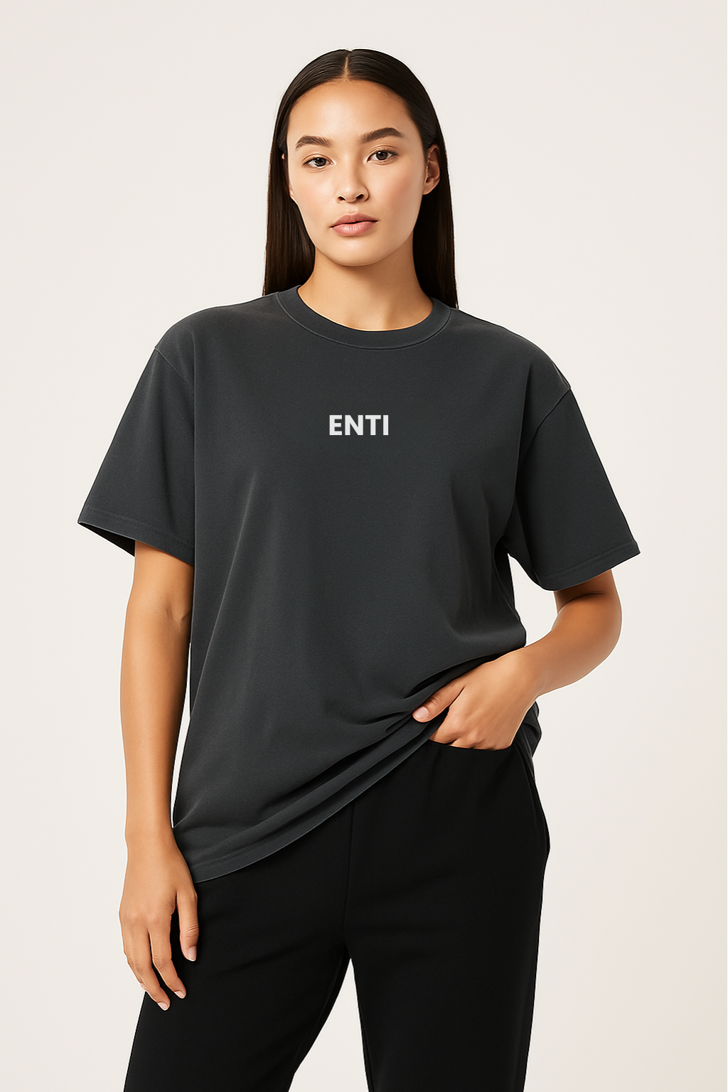 Oversized Flow Tee - Gray