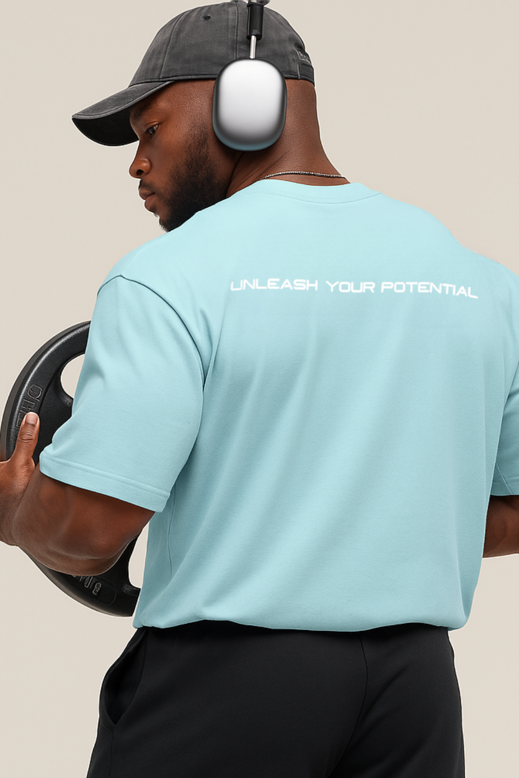 Oversized Gym Tee - Blue