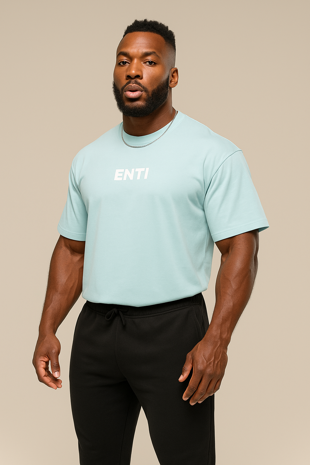 Oversized Gym Tee - Blue